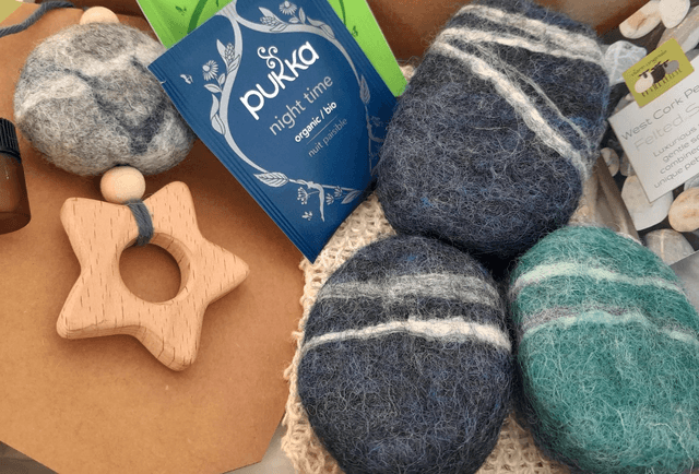 Felted soap complete gift set - Lemon balm