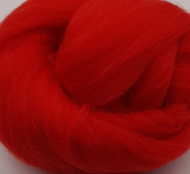 Dyed Merino wool top 22micron 25g