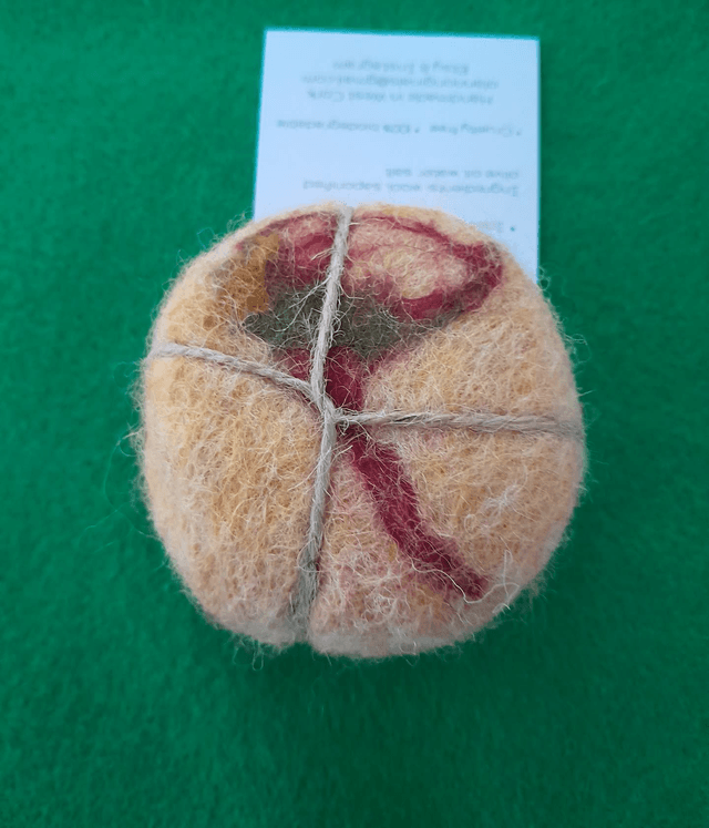 Felted soap with pouch for basin, bath & shower