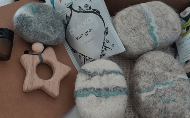 Felted soap complete gift set - Lemon balm