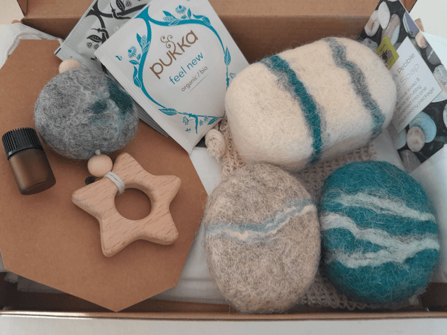 Felted soap complete gift set - Lemon balm